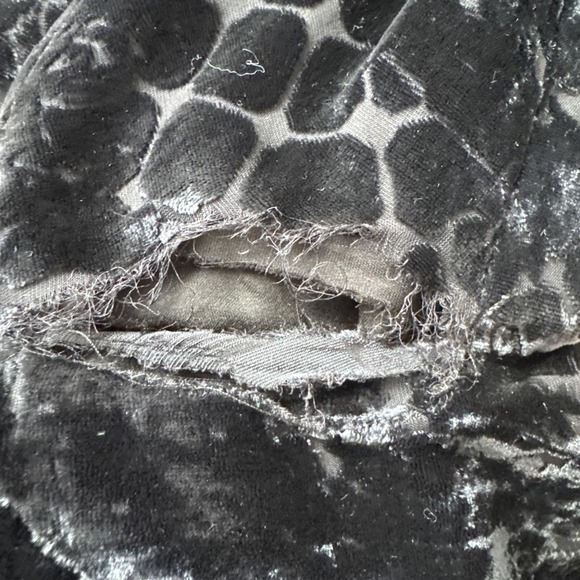 Balmain Paris Black Velvet Burnout Baroque Mini Dress Size 40 Bodycon – READ - Picture 7 of 10